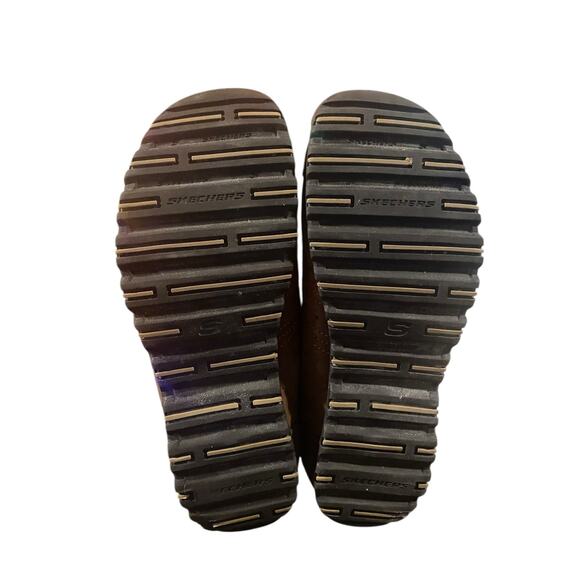 Skechers Sport Premium Womens Sneakers 8 Brown Tan Leather Comfort Shoes - Picture 8 of 10